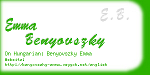 emma benyovszky business card